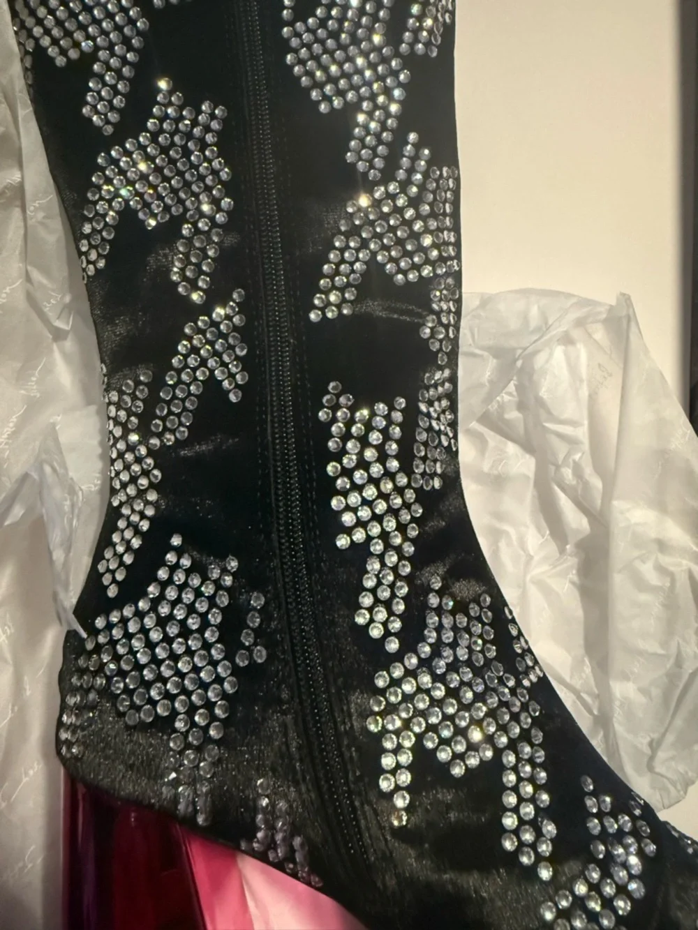 New Betsey Johnson Women's Naomy Tall Block-Heel Boots size 7.5